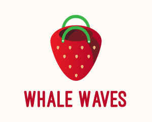 Cute Strawberry Bag  logo design