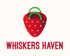 Cute Strawberry Bag  logo design