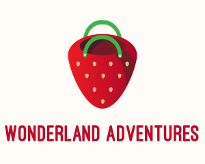 Cute Strawberry Bag  logo design