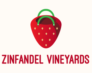 Cute Strawberry Bag  logo design