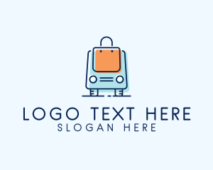 Online Shop - Shopping Bag Vehicle logo design