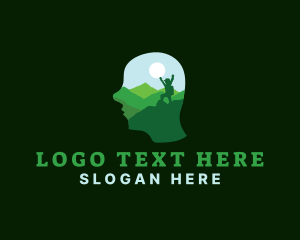 Peace - Outdoor Hiking Wellness logo design