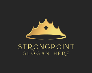 Pageant - Gold Diamond Tiara logo design
