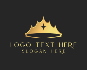 Queen - Gold Diamond Tiara logo design