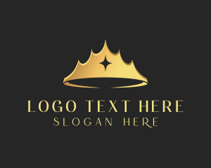 Gold Diamond Tiara logo design