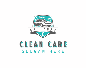 Car Wash Pressure Washer Cleaning logo design