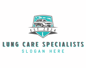 Car Wash Pressure Washer Cleaning logo design