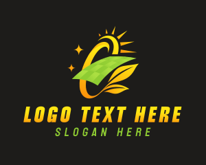 Power - Solar Power Energy logo design