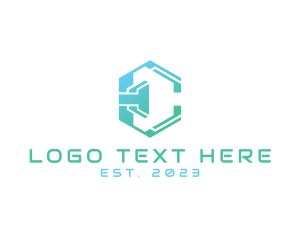 Electrical Software Tech Letter E logo design