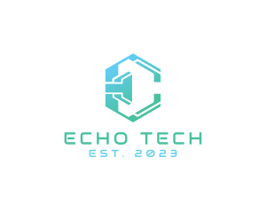 Electrical Software Tech Letter E logo design