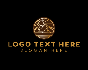 Tourism - Mountain Trekking Peak logo design