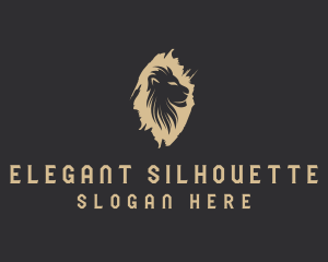 Lion Safari Silhouette logo design