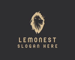 Financial - Lion Safari Silhouette logo design
