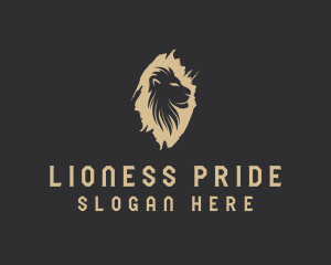 Lion Safari Silhouette logo design