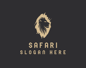 Lion Safari Silhouette logo design