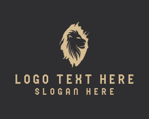 Feline - Lion Safari Silhouette logo design