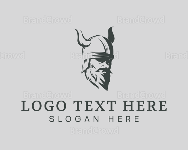 Viking Beard Man Logo