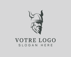 Viking Beard Man Logo