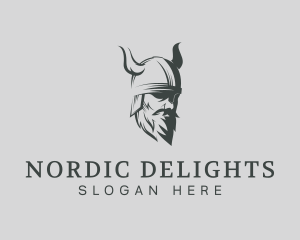 Danish - Viking Beard Man logo design