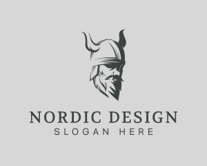 Viking Beard Man logo design