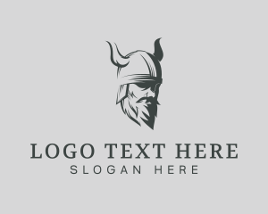 Viking Beard Man Logo