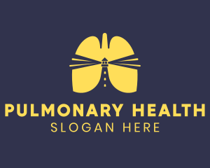 Pulmonary - Lungs Lighthouse Beacon logo design