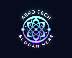 Tech Atom Chemistry logo design