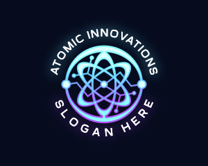 Atomic - Tech Atom Chemistry logo design