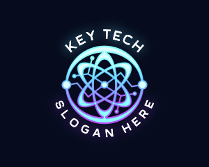 Tech Atom Chemistry logo design