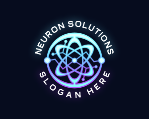 Neuron - Tech Atom Chemistry logo design