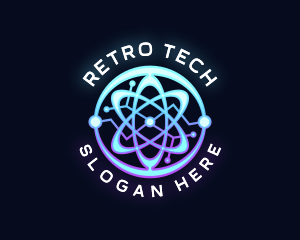 Tech Atom Chemistry logo design