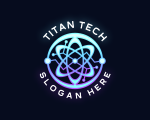 Tech Atom Chemistry logo design