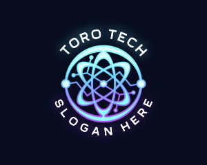 Tech Atom Chemistry logo design