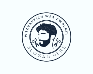 Hipster Moustache Barber Logo