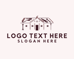 Laborer - Renovation Tool House logo design