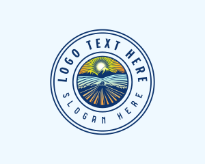 Farm Field Mountain logo design