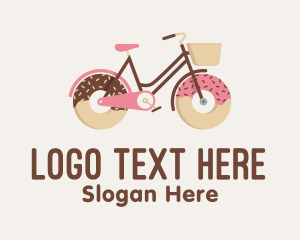 Pastries - Doughnut Bicycle Cycle logo design