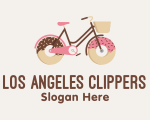 Donut - Doughnut Bicycle Cycle logo design