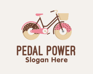 Bicycle - Doughnut Bicycle Cycle logo design