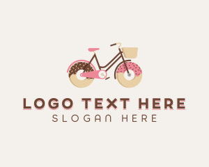 Delivery - Doughnut Bicycle Cycle logo design