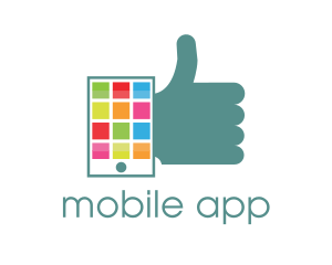 Thumbs Up Mobile App logo design