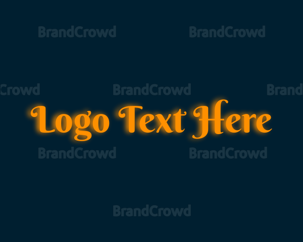 Whimsical Orange Glow Logo