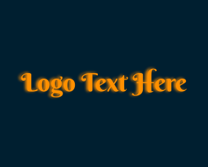 Wordmark - Whimsical Orange Glow logo design