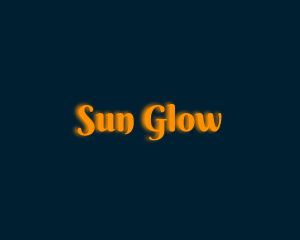 Whimsical Orange Glow logo design