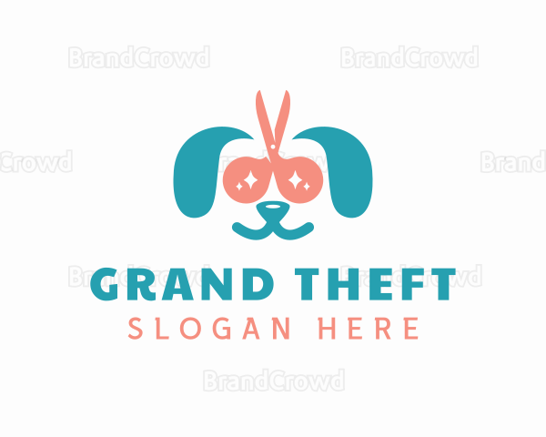 Dog Pet Grooming Logo