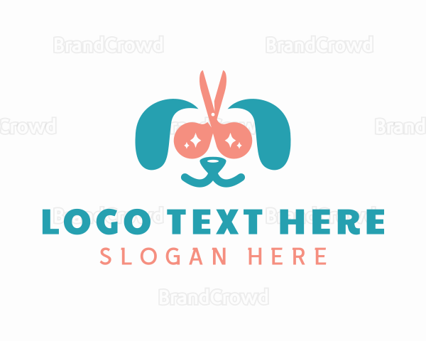 Dog Pet Grooming Logo