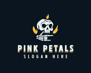 Punk Grunge Skull logo design