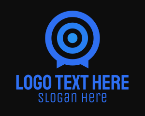 Target Shooting - Target Messaging App logo design