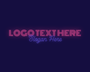 Glow - Glow Retro Neon Wordmark logo design
