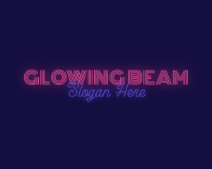 Retro Glow Neon logo design